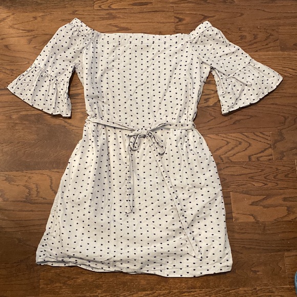 BANANA REPUBLIC -  square neck polka dot dress size medium(petite) cotton blend - Picture 2 of 8